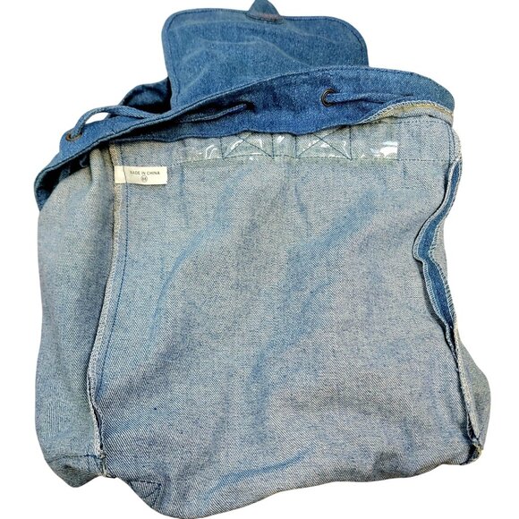 Arizona Jean Vintage 90s Denim Backpack Large Bag Purse Women Southwestern main image 11